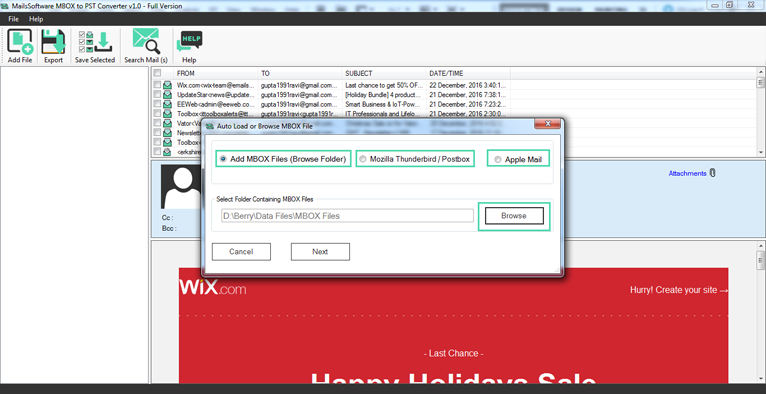 online mbox to pst converter